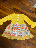 Fall pumpkin sunflower yellow top dress