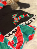 The dye reindeer Christmas scarf set