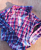 Girls size 14/16 distressed flannel