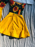 Sunflower bell bottom boutique girls outfit