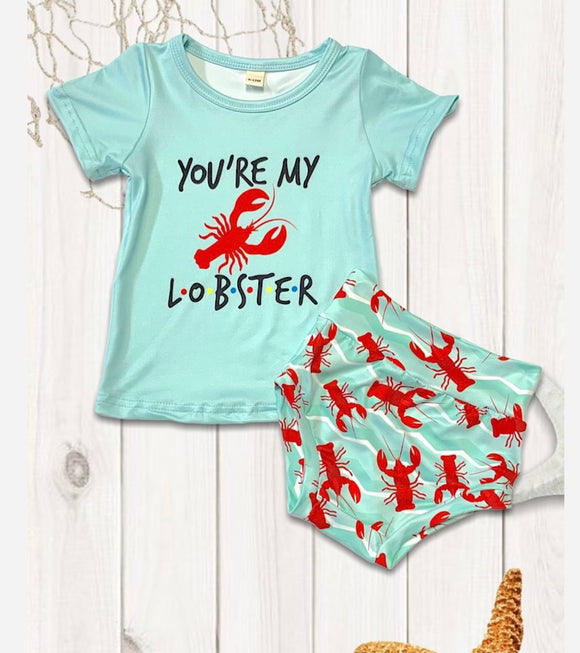 Lobster “your my” bummie set