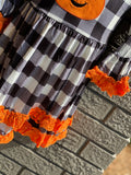 Fall buffalo plaid pumpkin dress