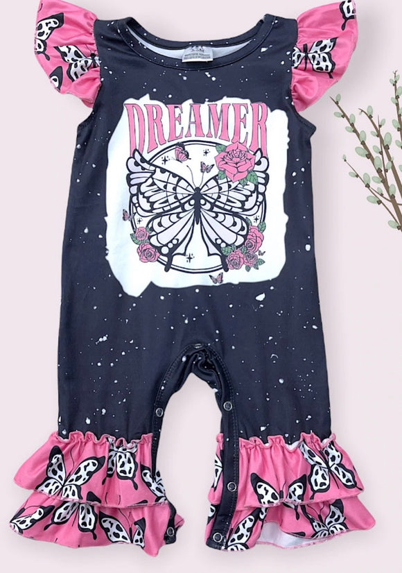 Dreamer dream catcher ruffle romper