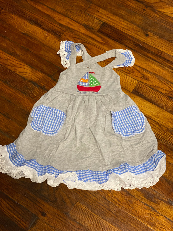 Sailboat applique dress